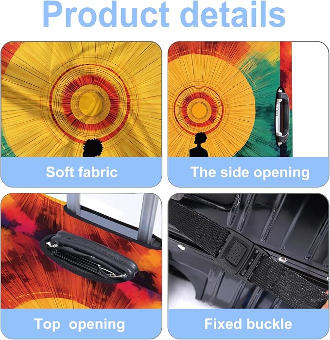 Luggage Cover Washable Suitcase Protector Anti-scratch Suitcase cover Fits - Image 3
