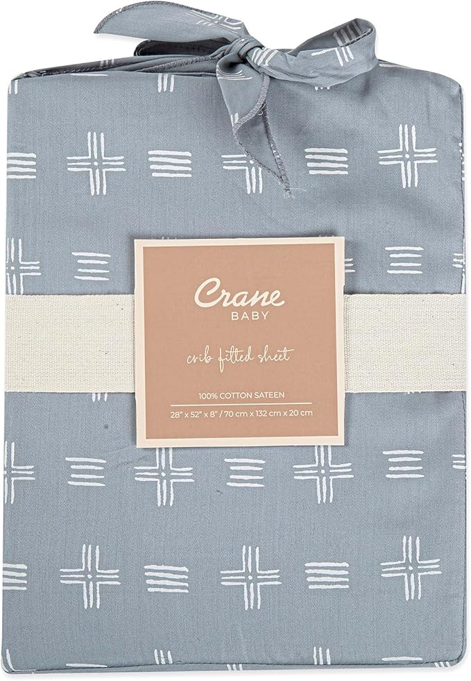 Crane Baby Soft Cotton Crib Mattress Sheet, Fitted Sheet - Image 5