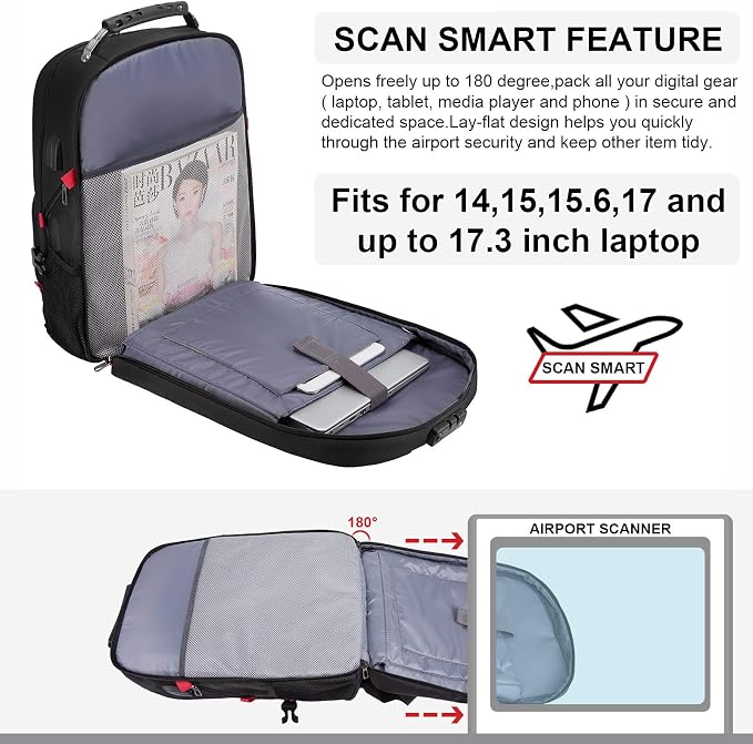 LOVEVOOK Travel Laptop Backpack Waterproof Anti Theft - Image 6
