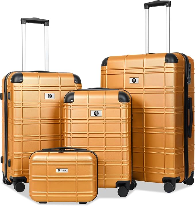 Luggage Sets 4 Piece, ABS PC Lightweight Suitcases by Ottsmn