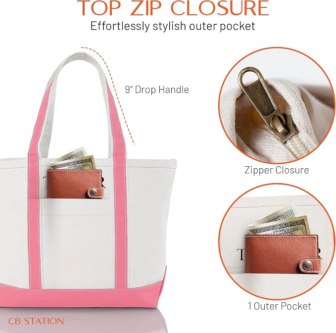 CB STATION Medium Classic Canvas Tote Bag - Image 3
