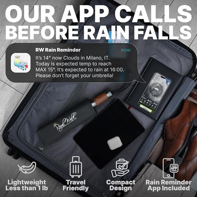 Royal Walk Windproof Folding Travel Umbrella Compact and Strong Luxurious Real - Image 6