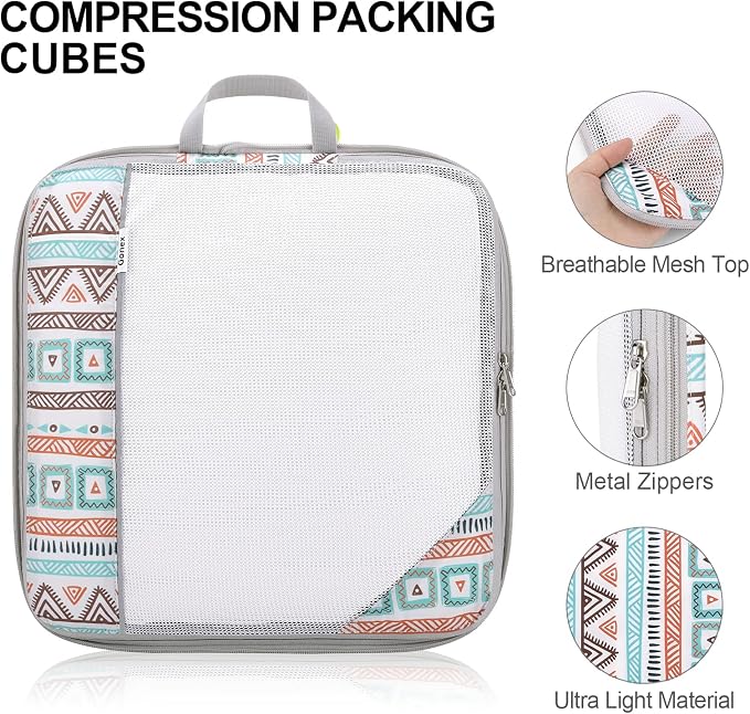 Compression Packing Cubes, Gonex Extensible Storage Mesh Bags Organizers - Image 3