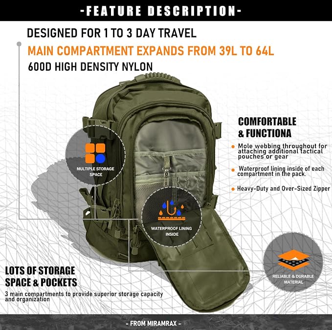 Tactical Backpack Military Backpacks - Image 2