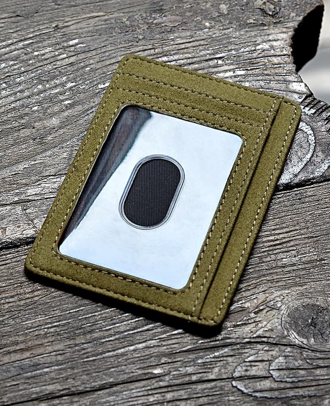Buffway Slim Minimalist Front Pocket RFID Blocking Leather Wallets - Image 3