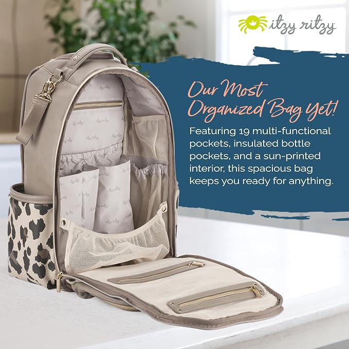 Itzy Ritzy Diaper Bag Backpack – Large Capacity Boss Plus Baby Backpack Diaper - Image 2