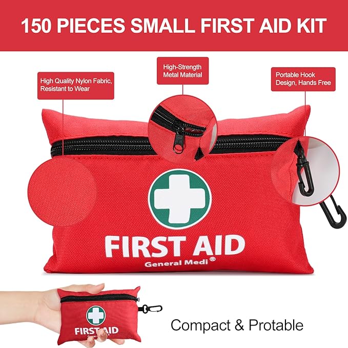 General Medi Mini First Aid Kit, 150 Piece Small First Aid Kit - Image 3