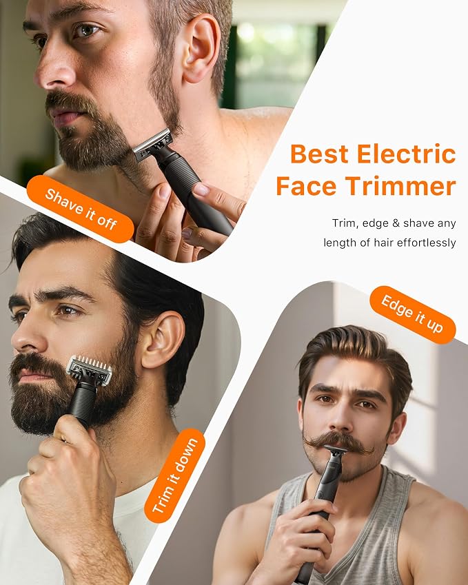 Beard & Nose Hair Trimmer Kit, 12 in 1 Rotating Comb, Travel Body Hair Electric - Image 8