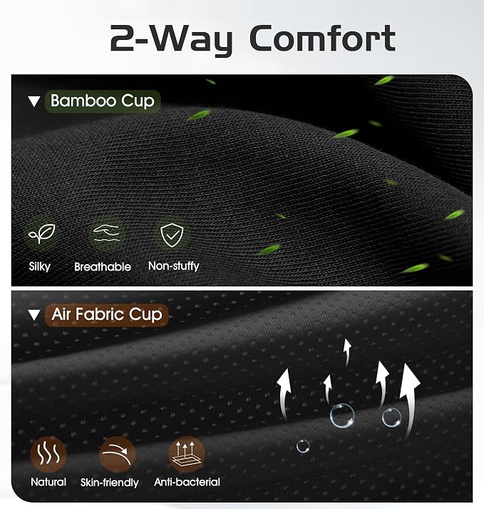 Bluetooth Sleep Mask with 2 Removable 3D Contoured Cup, Bamboo Cotton Bluetooth - Image 3