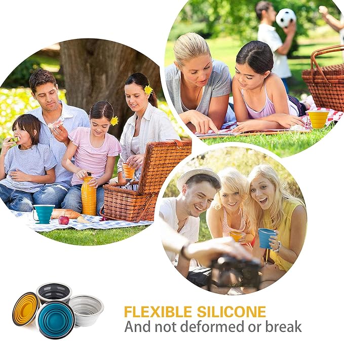 IYYI Silicone Collapsible Travel Cup, 9.22oz Folding Camping Cup - Image 2