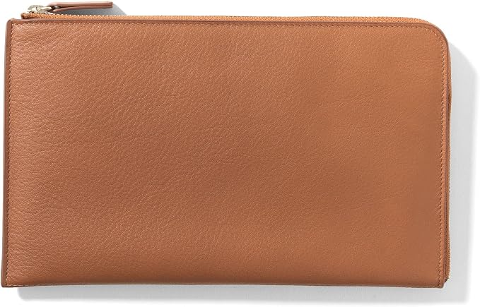 Leatherology Cognac Slim Zip Travel Wallet by Leatherology
