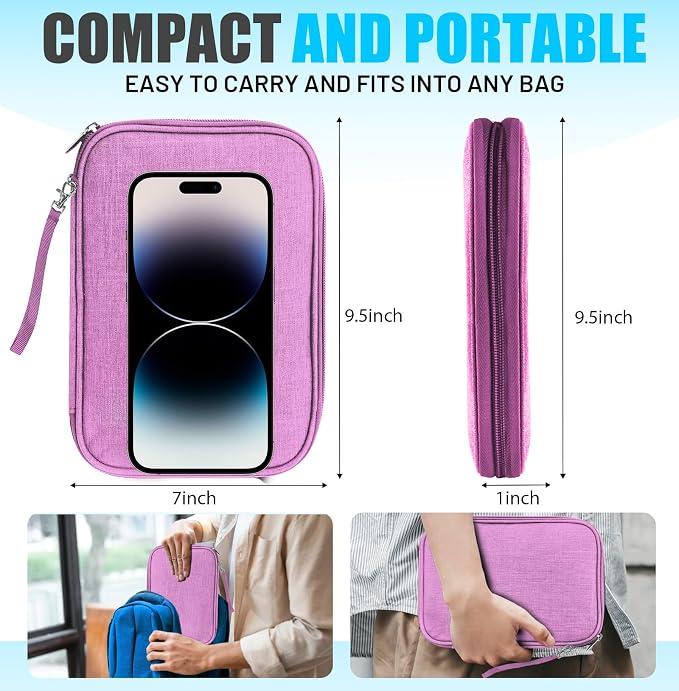 Travel Cable Organizer Bag, Electronics Organizer Tech Pouch - Image 2