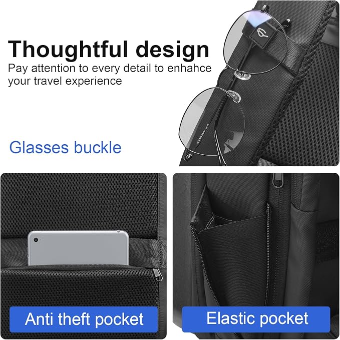 SOKOK Carry On Travel Backpack Waterproof Business Backpack Expandable - Image 9