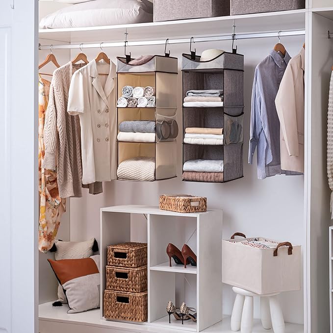 StorageWorks Hanging Closet Organizer, 3-Shelf Shelves - Image 7