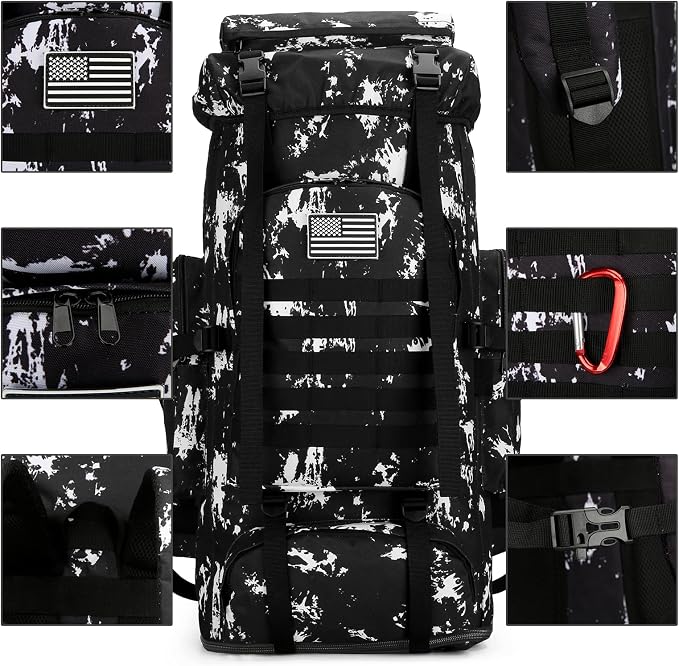 Hiking Backpack for Men 70L/100L Camping Backpack Military Rucksack Molle 3 - Image 7