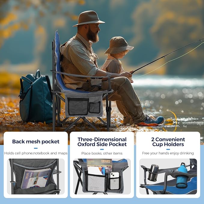 ALPHA CAMP Oversized Camping Folding Chair - Image 8