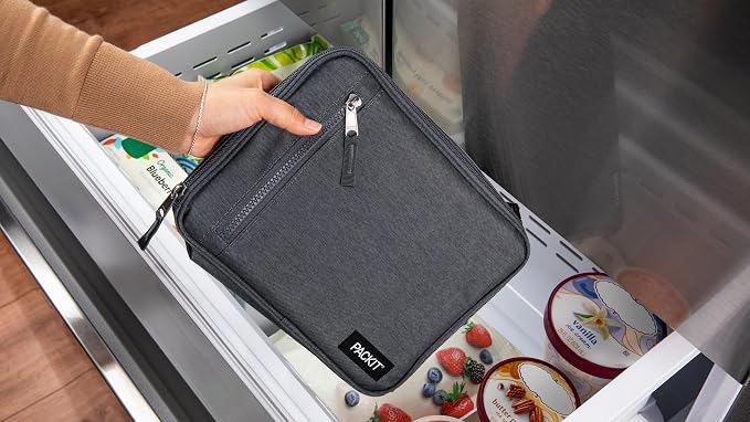 PackIt Freezable Classic Lunch Box, City Charcoal, Built - Image 3