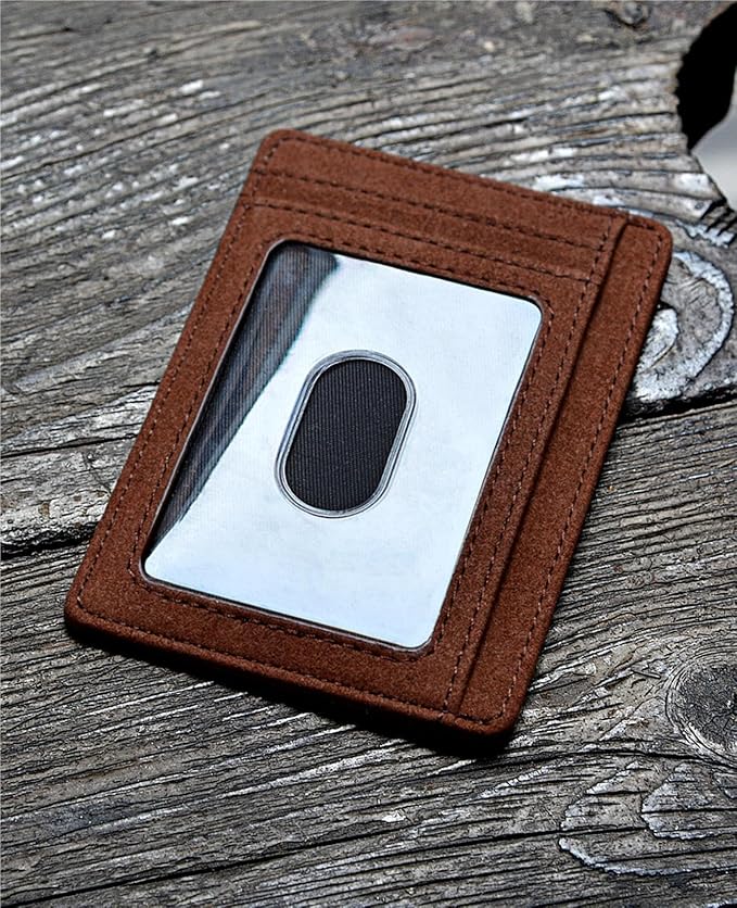 Buffway Slim Minimalist Front Pocket RFID Blocking Leather Wallets - Image 3