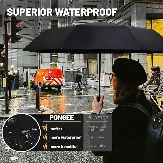 SY COMPACT Travel Umbrella Windproof Automatic Umbrellas Small Compact UV Sun - Image 6
