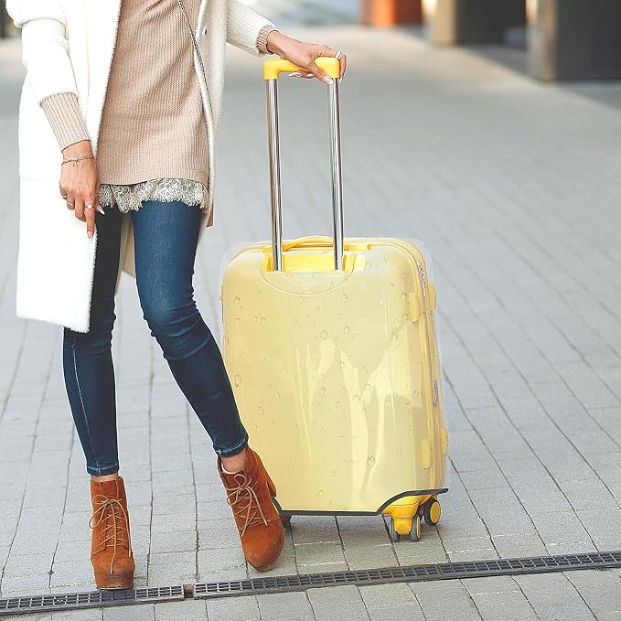 Clear Luggage Cover for 30 inch Suitcase Tsa Approved Thicken PVC Plastic - Image 9