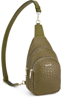 Telena Small Sling Bag for Women Leather Crossbody Fanny Packs Chest Bag for by Telena