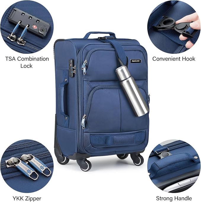 Hanke Luggage Sets 2 Piece Softside Expandable Luggage - Image 8