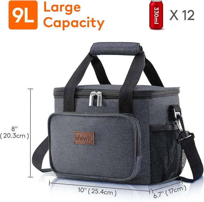 Lifewit Medium Lunch Bag Insulated Lunch Box Soft Cooler Cooling Tote - Image 3