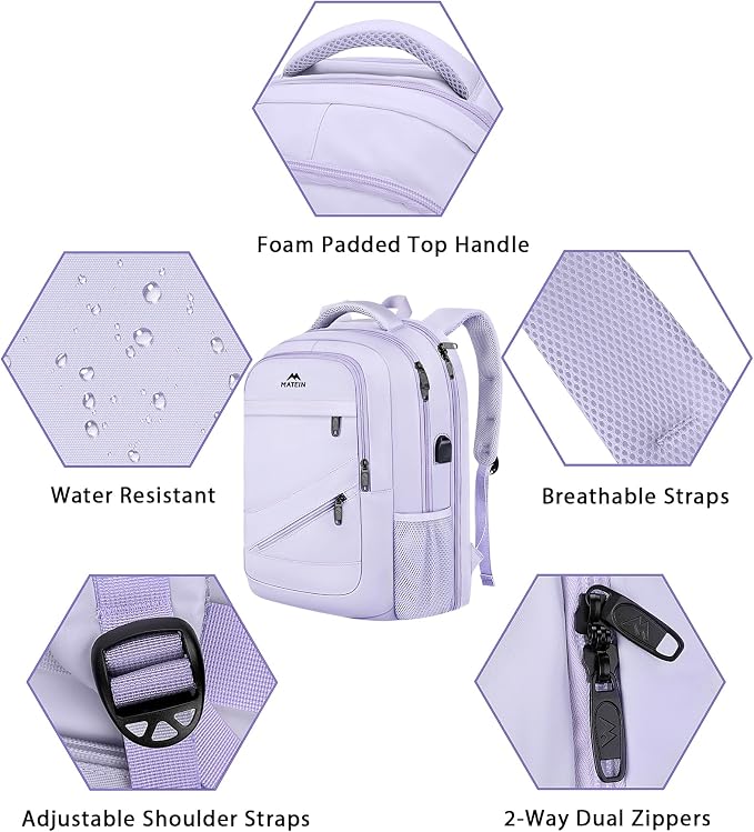 MATEIN Extra Large Laptop Backpack Women, 50 L Carry On Work Travel Bag - Image 9