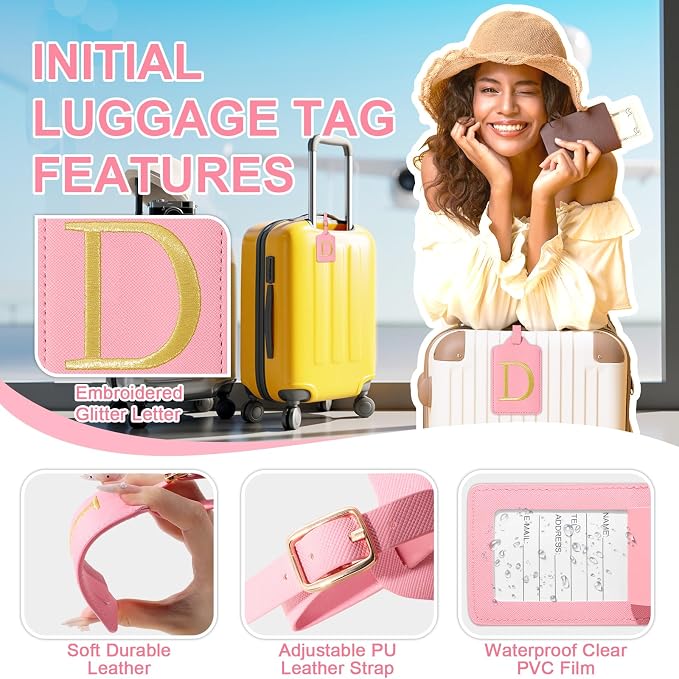 Personalized Initial Luggage Tags - Image 3