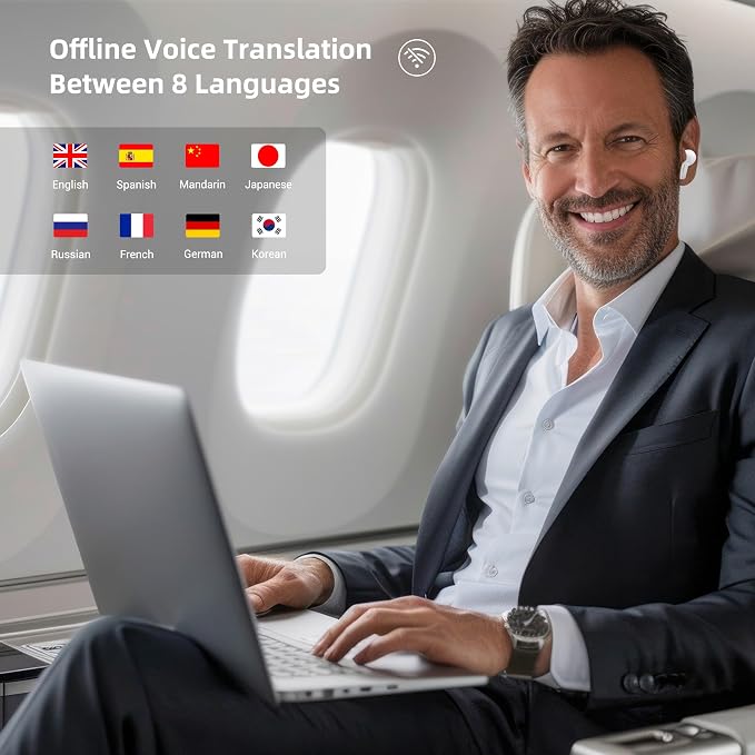 M3 Offline AI Translator Earbuds Support 144 Languages & Accents Translation - Image 2