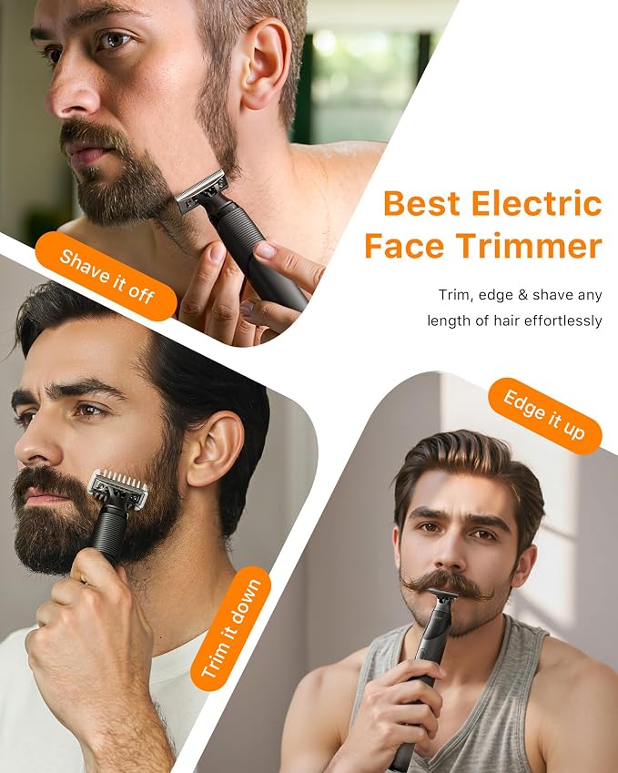 Body & Nose Hair Trimmer Kit, Travel Beard Electric Shaver - Image 8