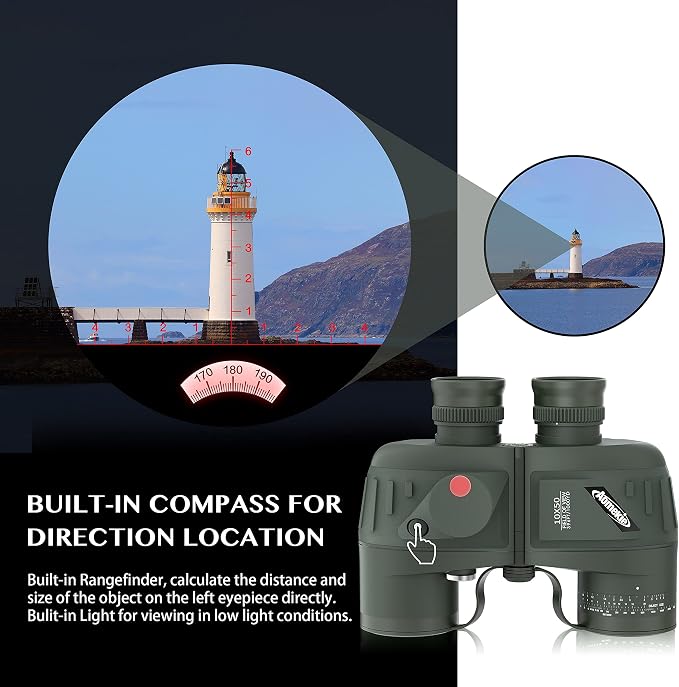 AOMEKIE Marine Binoculars for Adults 10x50 Waterproof Binoculars - Image 5