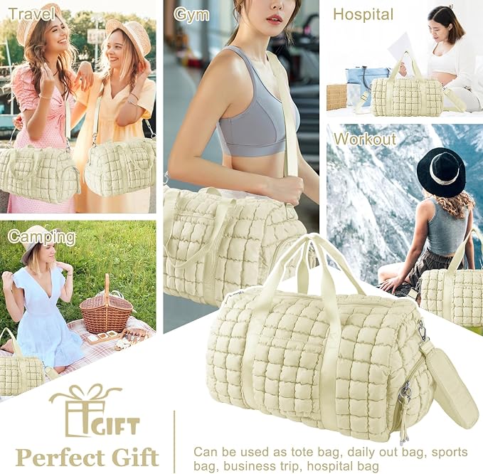 Quilted Travel Duffle Bag Gym Bag - Image 4
