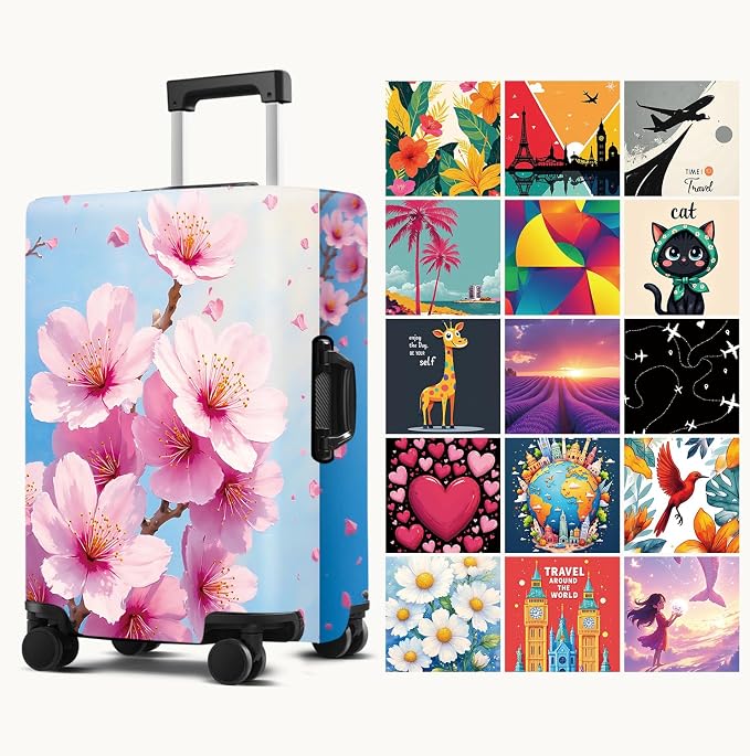 Luggage Cover Washable Suitcase Protector Anti-Scratch, Stretchable Fit - Image 2