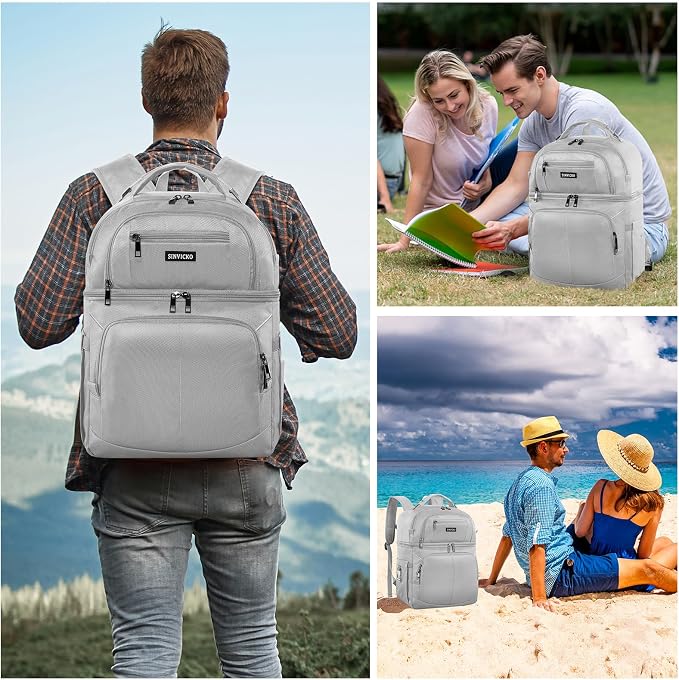 Insulated Cooler Backpack, Double Deck Leakproof Cooler Bag, Insulated Backpack - Image 7
