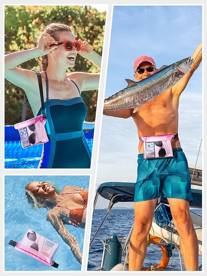 HEETA Waterproof Fanny Pack, Waterproof Pouch Dry Bag 2/3/4 Pack - Image 6