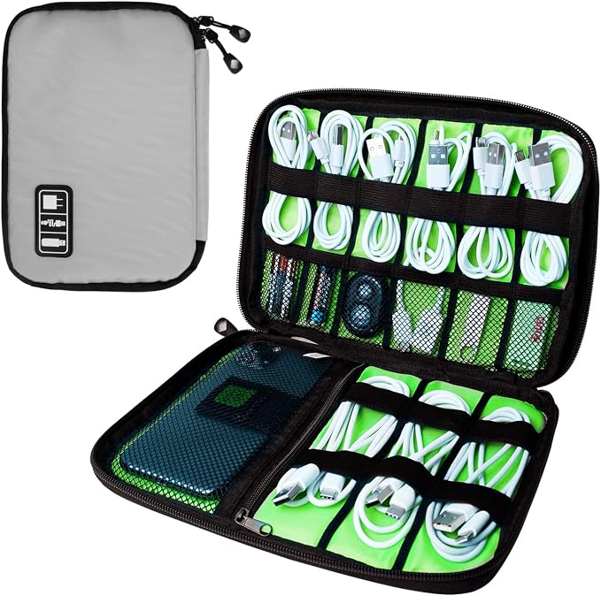 Electronics Organizer Travel Case, Electronic Accessories Storage Bag, Portable by Lcsmaokin