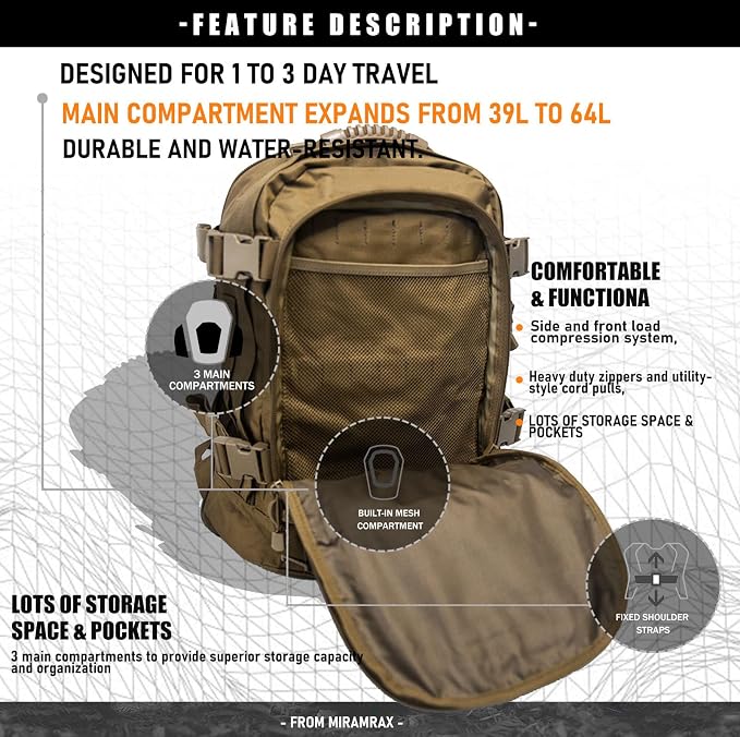 Tactical Backpack Military Backpacks - Image 3