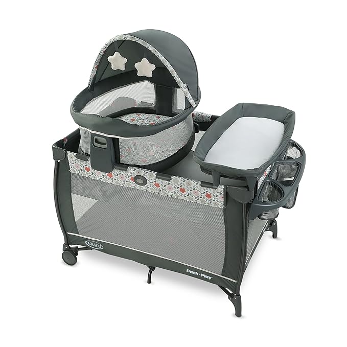 Graco Pack ’n Play Travel Dome LX Playard – Raised Portable Bassinet, UV‑50 by Graco