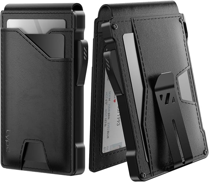 typecase Tactical Wallet for Men Card Holder: Pop Up Card Case, Genuine Leather by typecase