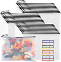 24pcs Large Mesh Zipper Pouch File Bags YOPCDJ Reusable Zippered Pouches by YOPCDJ