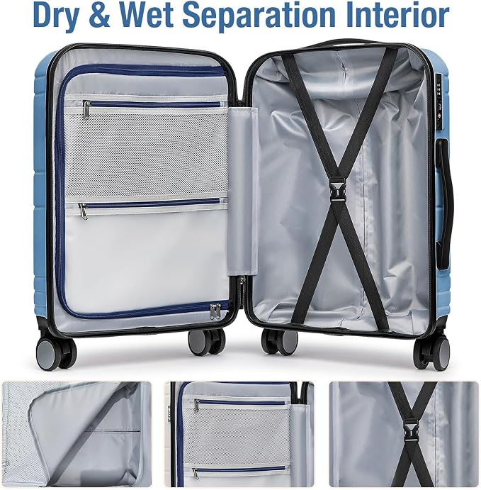 KYME Carry On Luggage 22x14x9 Airline Approved - Image 5