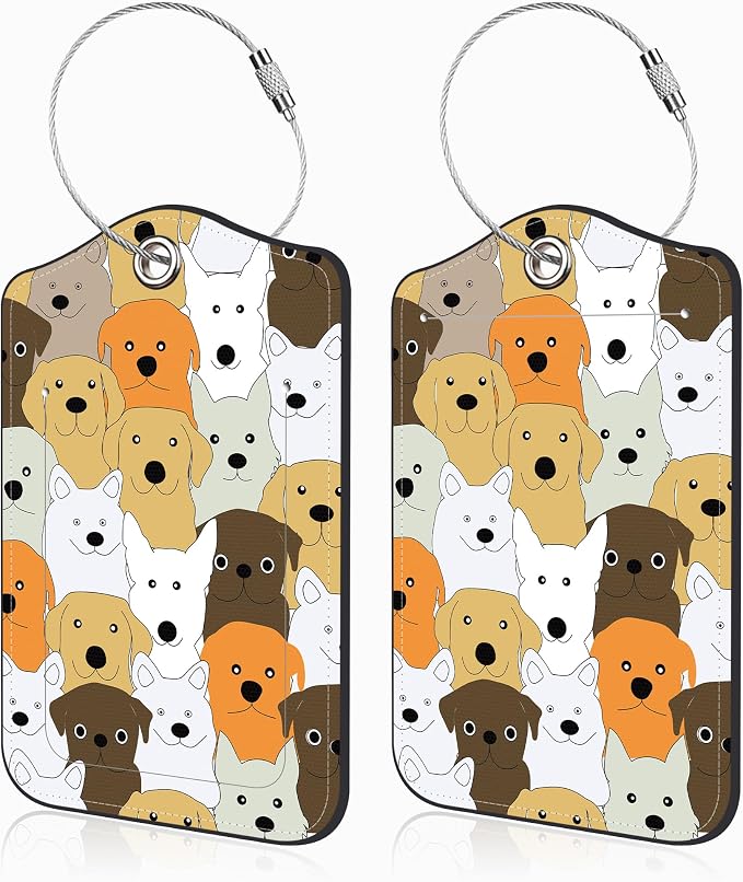 Cute Doodle Dog Set of 2 Luggage Tags by Unknown