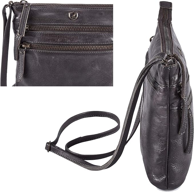 Crossbody Sling Bag for Women Small Real Leather Purse Vintage Travel Crossover - Image 5
