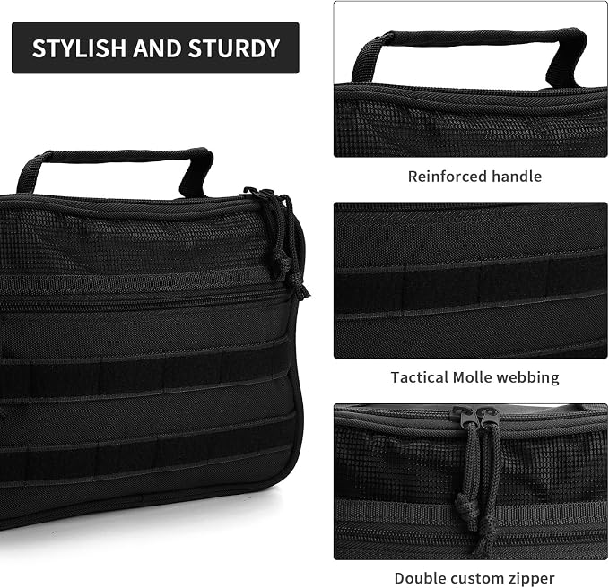Travel Toiletry Bag for Men, Hanging Hook Toiletry Bag, Spacious Portable - Image 5