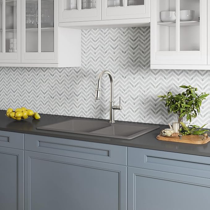 KRAUS Forteza 33-inch Drop In/Undermount 60/40 Double Bowl Granite Kitchen Sink - Image 8
