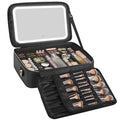 Relavel Travel Makeup Bag With LED Mirror, 16.2" Large Makeup Train Case by Relavel