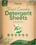 Travel Laundry Detergent Sheets Fisroa 120 Loads Eco-friendly Washing Detergent by Fisroa