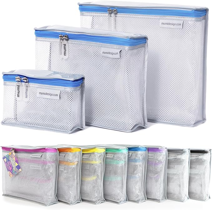 MUMI Travel Toiletry Bag Set of 3 – Clear TSA Approved Toiletry Bags by MUMI