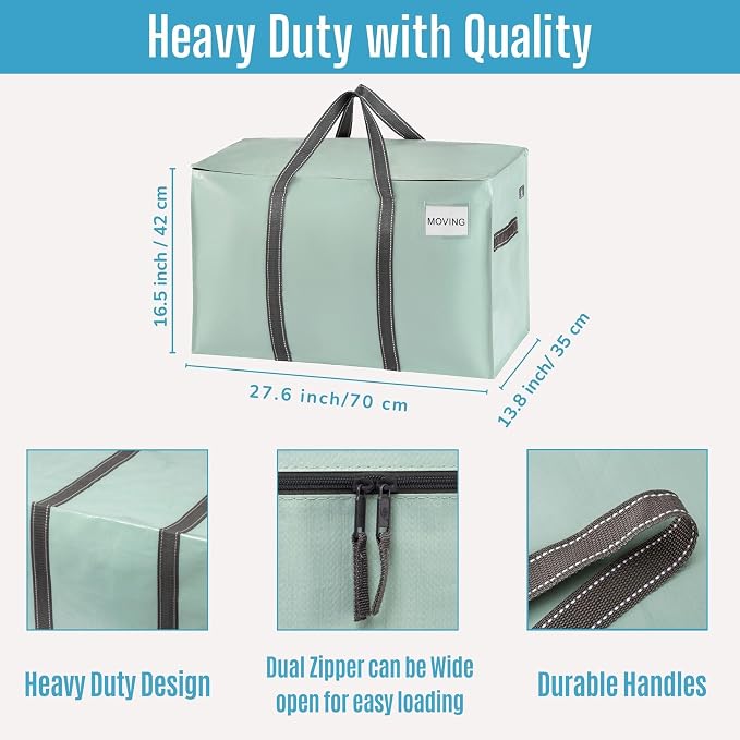 VENO 10 Pack Moving Bags, Heavy Duty, Moving Boxes Alternative, Packing Storage - Image 3